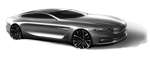 BMW Pininfarina Gran Lusso Coup. Skizze.