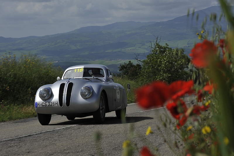 Hanns Werner Wirth und Christian Geistdrfer im BMW 328 Mille Miglia Touring Coup