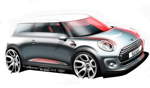 Der neue MINI Exterieur Design Skizze.
