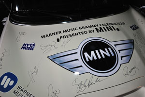 MINI goes Grammy. After show party 2013. MINI Hood Signed.