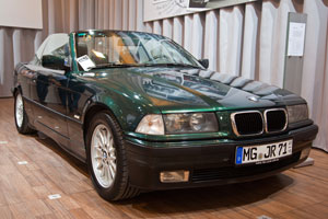 BMW 320i Cabrio (E36), ausgestellt vom BMW Club E36 e. V., Besitzer: Jürgen Römer