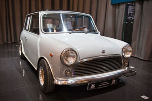 Innocenti Mini Minor Mk3 von Joachim Bienenstein, ausgesellt auf dem BMW Group Messestand, Techno Classica 2013
