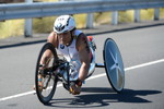 Alessandro Zanardi auf seinem Handbike beim Langstrecken-Triathlon auf Hawaii
