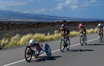 Alessandro Zanardi auf seinem Handbike beim Langstrecken-Triathlon auf Hawaii