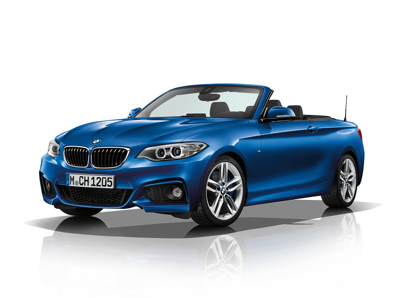 BMW 2er Cabrio, Modell M Sport, Estorilblau metallic