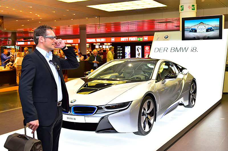 BMW i8 Innovationsreise Google Glass, Flughafen Mnchen