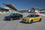 BMW M3 Sport Evolution (E30) und der neue BMW M4 Coupe.