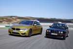 BMW M3 Sport Evolution (E30) und der neue BMW M4 Coupe.