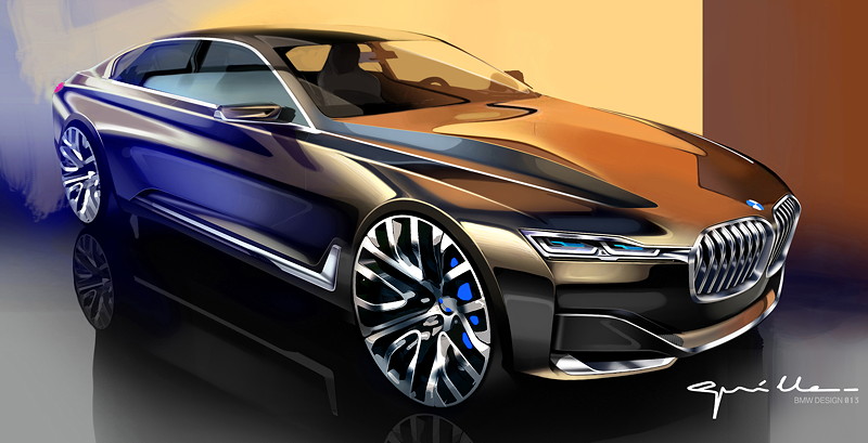 BMW Vision Future Luxury. Skizze. Exterieur.