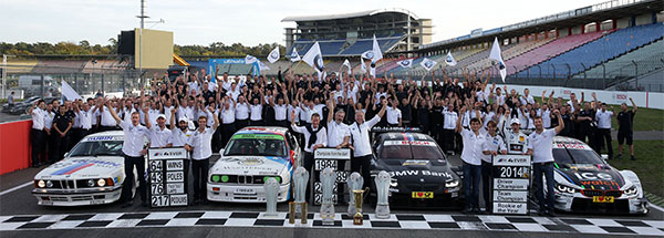 Hockenheim, 19. Oktober 2014. BMW Motorsport, 2014 DTM Team Foto. BMW 635 CSi, BMW M3, BMW M3 DTM, BMW M4 DTM.