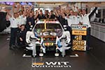 Das Gewinner-Team jubelt in Budapest: das BMW Team RMG mit Marco Wittmann