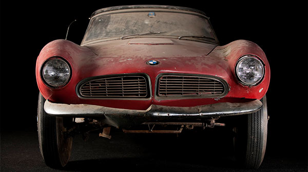 Elvis' BMW 507 vor seiner Restauration im Juli 2014