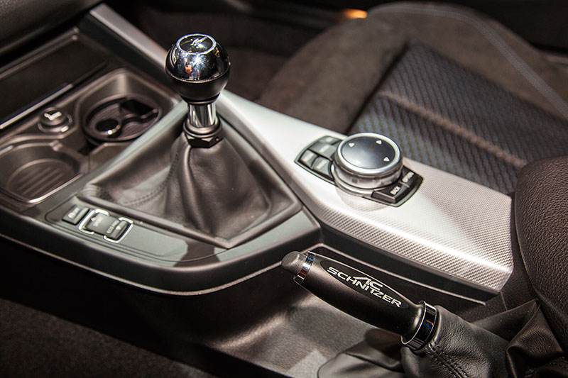 AC Schnitzer ACS2 Sport, Alu Handbremsgriff 'Black Line', Leder Schaltknopf beleuchtet