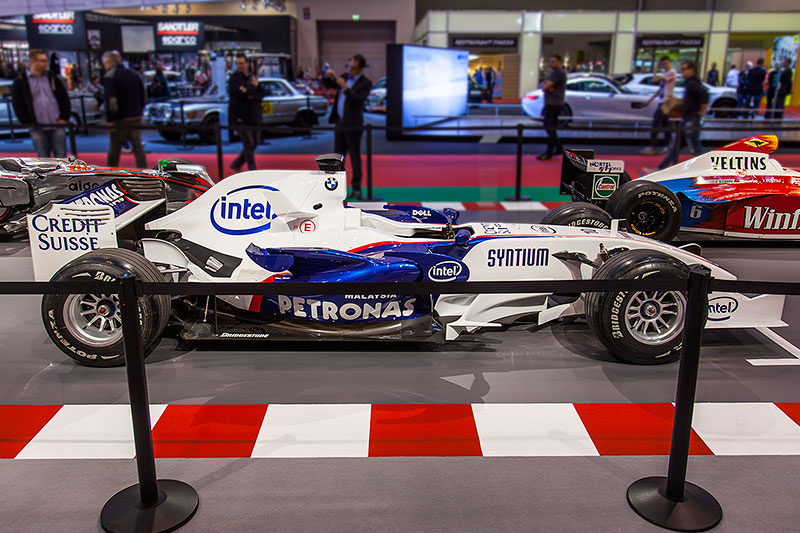 BMW Sauber F1.08 aus dem Jahr 2008. Vier zweite Pl�tze f�r Nick Heidfeld. Essen Motor Show 2014.