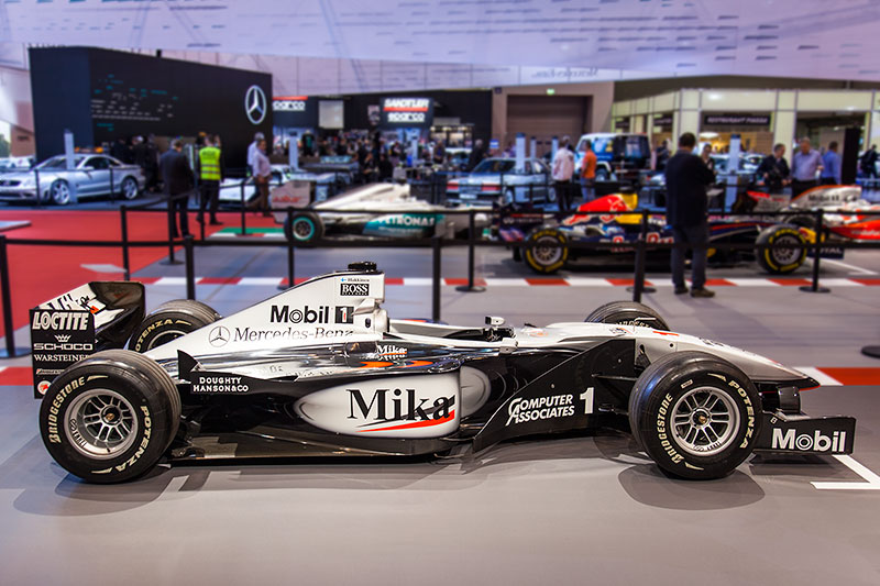 McLaren MP4/13-Mercedes aus dem Jahr 1998. Weltmeisterauto von Mika H�kkinen. Essen Motor Show 2014.