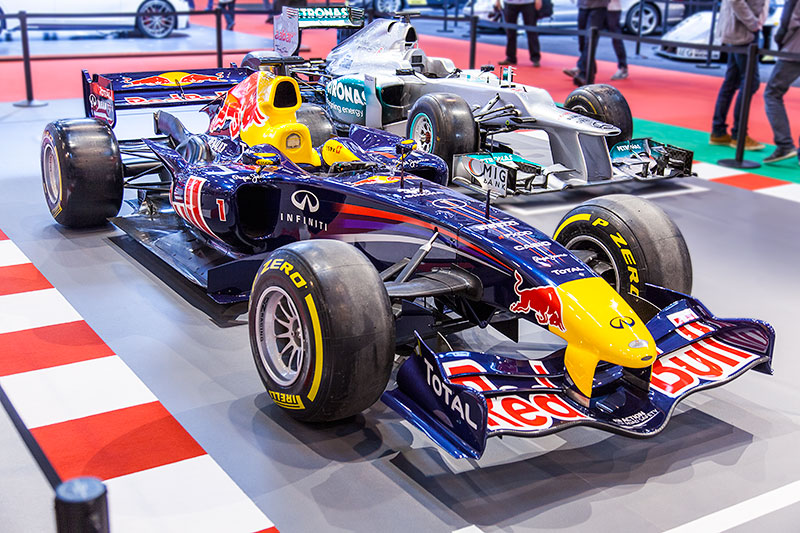 Red Bull RB6-Renault aus dem Jahr 2010. Weltmeisterauto von Sebastian Vettel. Essen Motor Show 2014.