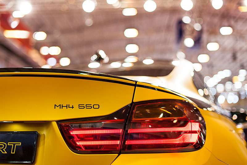 Manhart MH4 auf Basis BMW M4, Typbezeichnung auf der Heckklappe