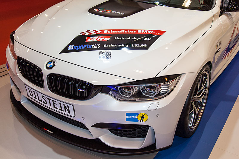 auf der Motorhaube steht es: schnellster BMW am Hockenheimring und am Sachsenring