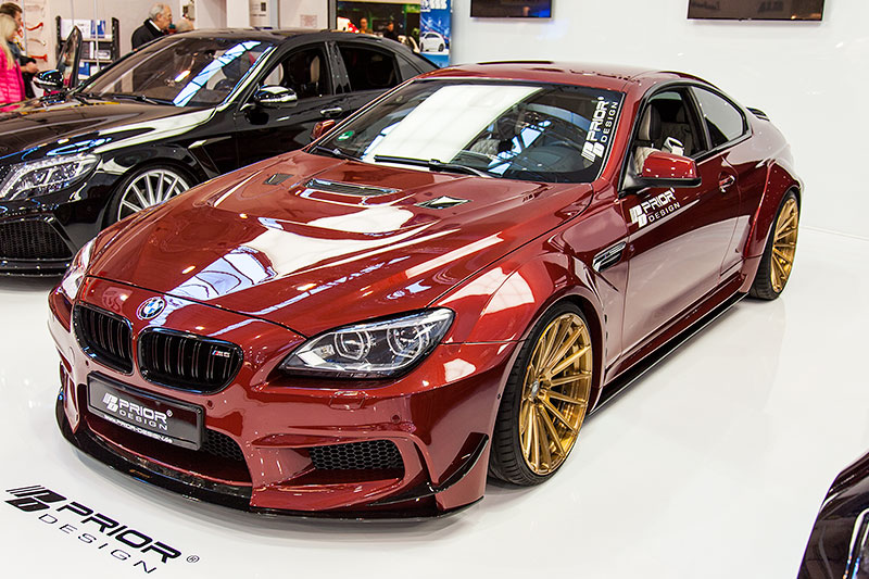 BMW M6 mit PD6XX Widebody Seitenwandverbreiterung hinten und Seitenschweller und Prior-Design
