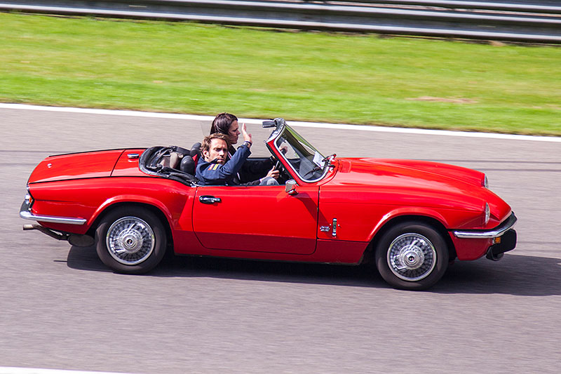 Jean-Eric Vergne bei der Fahrerparade vor dem Start des F1-Rennens, Spa 2014
