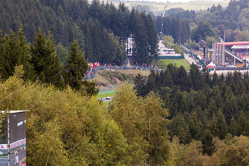 F1-Wochenende in Spa, Impression von der Strecke
