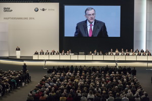 Dr. Norbert Reithofer, Vorsitzender des Vorstandes der BMW AG, 94. ordentliche Hauptversammlung, Olympiahalle Mnchen