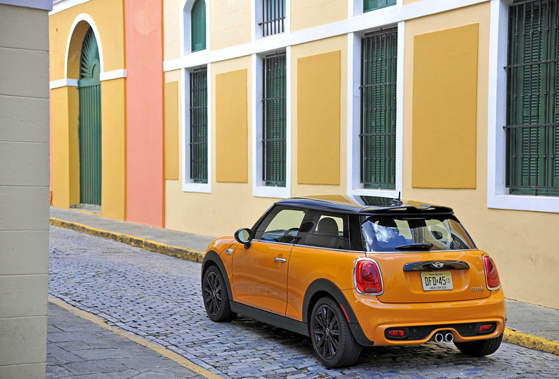 MINI Cooper S (F56) in Volcanic Orange on location in Puerto Rico