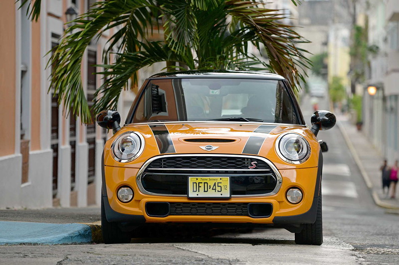 MINI Cooper S (F56) in Volcanic Orange on location in Puerto Rico