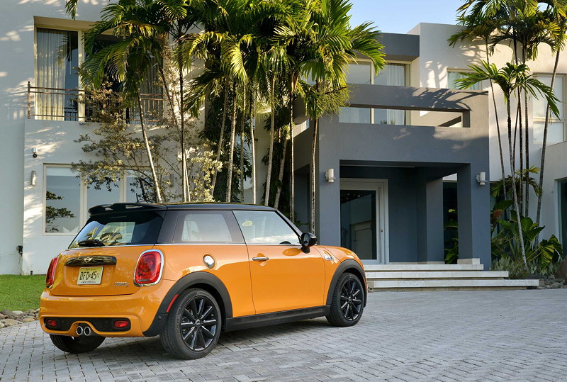 MINI Cooper S (F56) in Volcanic Orange on location in Puerto Rico