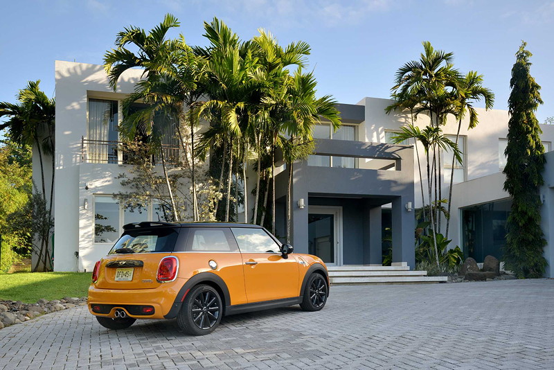 MINI Cooper S (F56) in Volcanic Orange on location in Puerto Rico