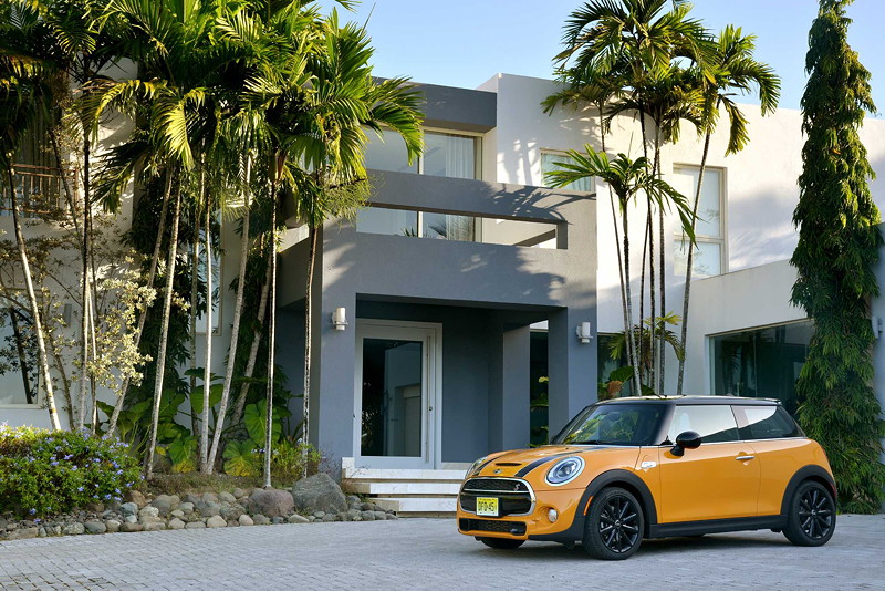 MINI Cooper S (F56) in Volcanic Orange on location in Puerto Rico