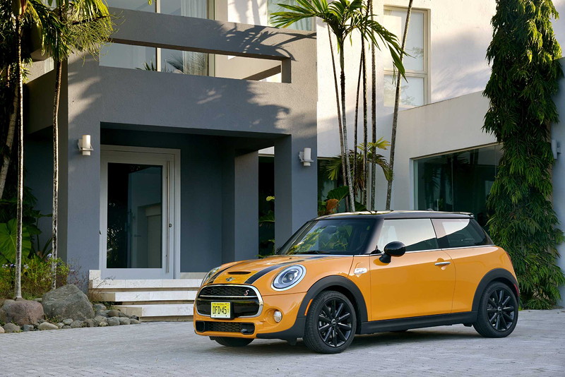 MINI Cooper S (F56) in Volcanic Orange on location in Puerto Rico