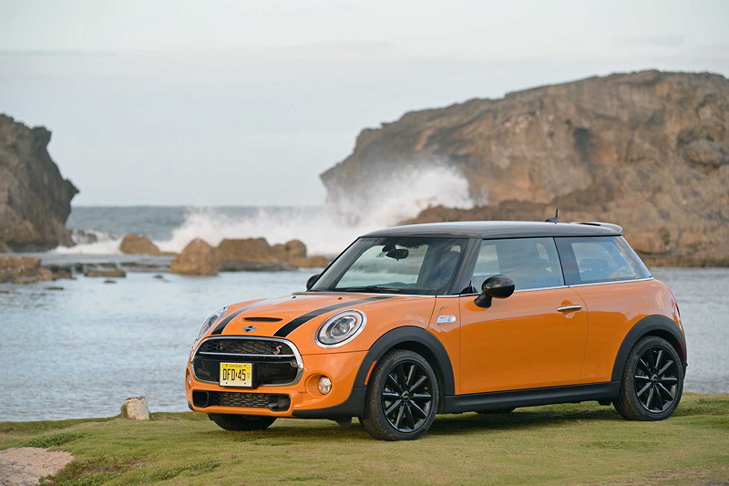 MINI Cooper S (F56) in Volcanic Orange on location in Puerto Rico