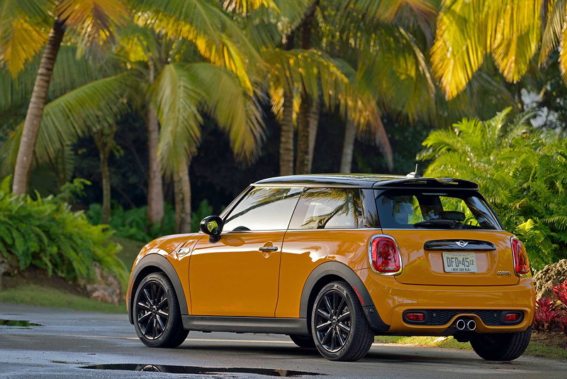 MINI Cooper S (F56) in Volcanic Orange on location in Puerto Rico