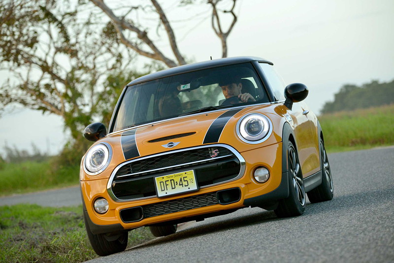MINI Cooper S (F56) in Volcanic Orange on location in Puerto Rico