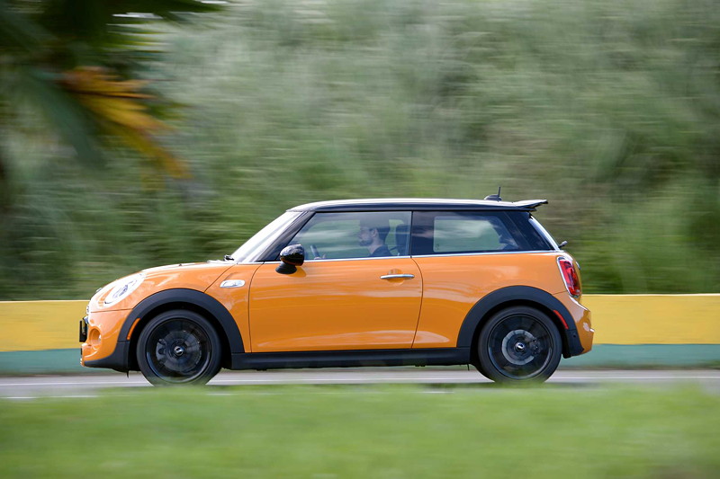 MINI Cooper S (F56) in Volcanic Orange on location in Puerto Rico