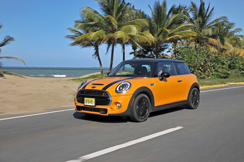 MINI Cooper S (F56) in Volcanic Orange on location in Puerto Rico