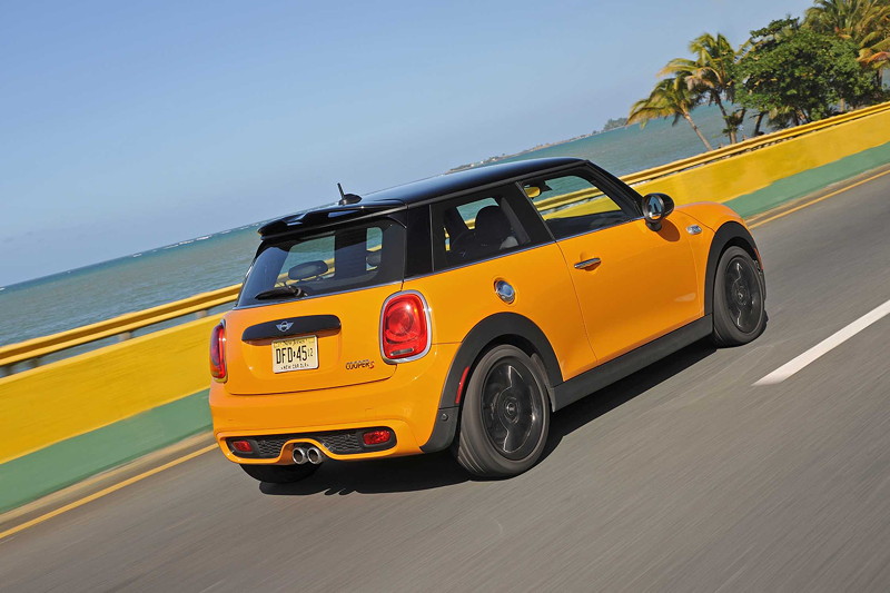 MINI Cooper S (F56) in Volcanic Orange on location in Puerto Rico