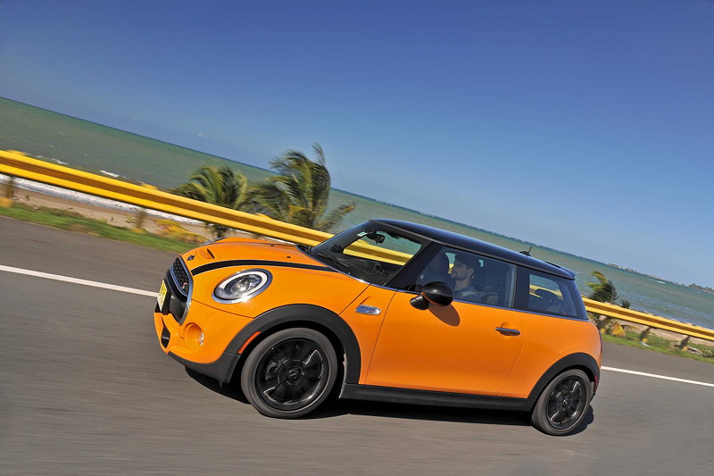 MINI Cooper S (F56) in Volcanic Orange on location in Puerto Rico