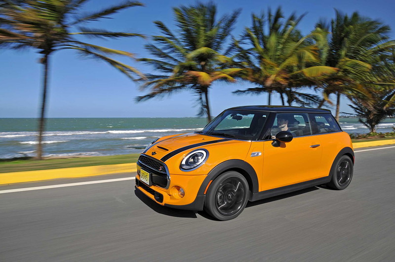 MINI Cooper S (F56) in Volcanic Orange on location in Puerto Rico