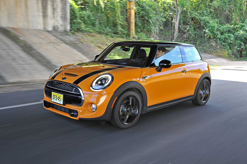 MINI Cooper S (F56) in Volcanic Orange on location in Puerto Rico