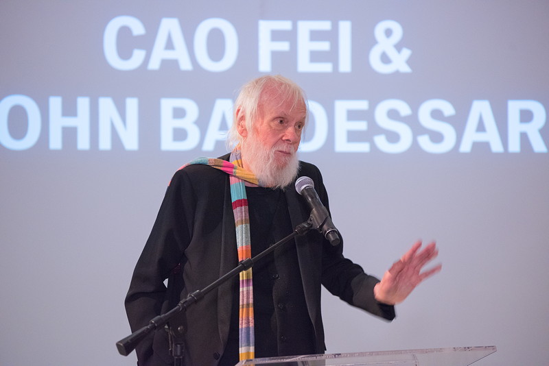 John Baldessari, der 19. BMW Art Car K�nstler, beim Verk�ndungsevent im Guggenheim Museum, New York.