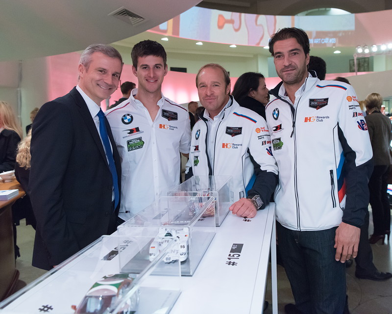 Jens Marquardt, BMW Motorsport Direktor, und Rennfahrer beim Verk�ndungsevent der neuen BMW Art Car K�nstler im Guggenheim Museum, New York.