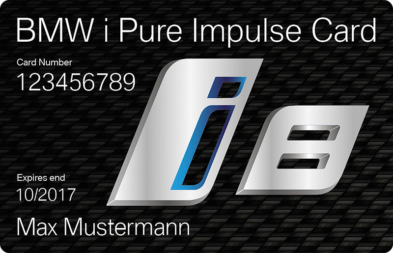 BMW i Pure Impulse Card - Mit dem Kauf eines BMW i8 erwerben Kunden auch Zugang zu einem exklusiven Kreis von Pionieren.