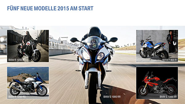BMW Bilanzpressekonferenz - fünf neue Motorrad Modelle 2015 am Start