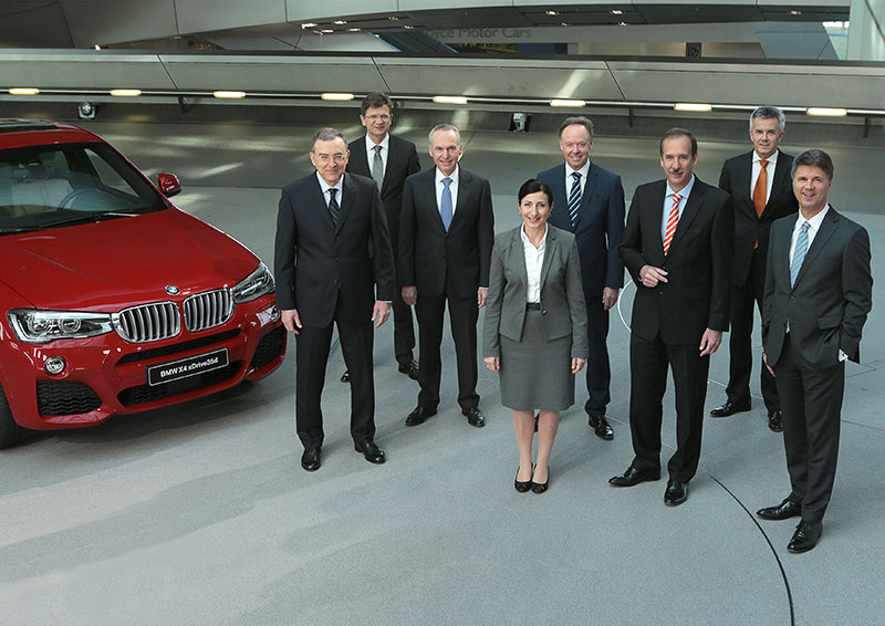 Bilanzpressekonferenz der BMW Group am 18. Mrz 2015 in Mnchen: Der Gesamtvorstand der BMW AG