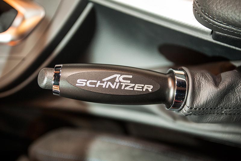 AC Schnitzer ACS 3 3.0i, Handbremsgriff mit AC Schnitzer Logo
