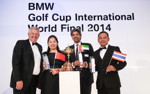 BMW Golf Cup International Weltfinale, Sydney - Colin Montgomerie, Jiang Fangxi, Arjun Khanna, Yukol Yingyongkij.