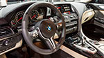 BMW M6 Gran Coupé, Cockpit, Individual Volllederausstattung Merino Feinnarbe Platin/Schwarz
