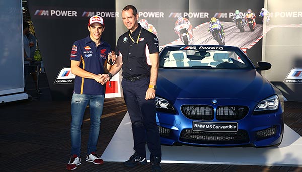 BMW M Award 2015: Marc Marquez gewinnt exklusives BMW M6 Cabrio.